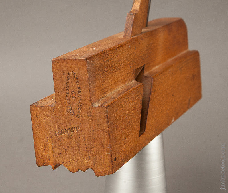 Awesome 2 1/2 inch Double Iron Crispy Complex Moulding Plane by A. MATHIESON & SON GLASGOW & EDINBURGH circa 1854-1900 E