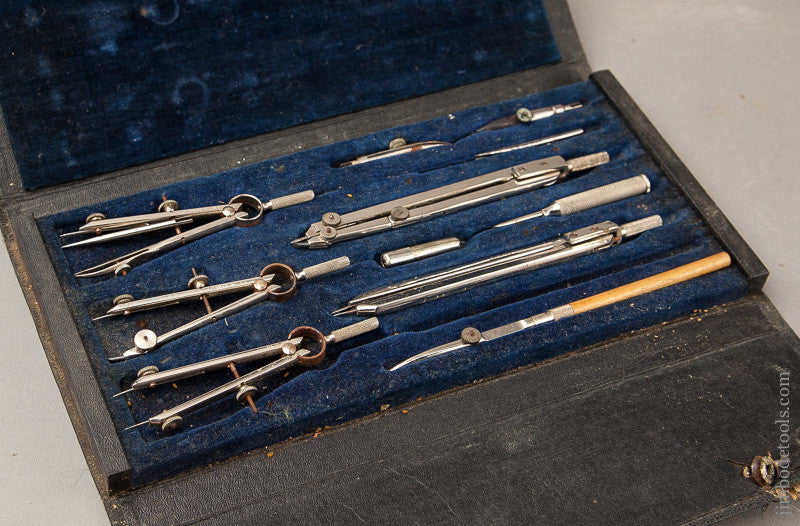 CHAVROS Draughting Set in Original Velvet Lined Box