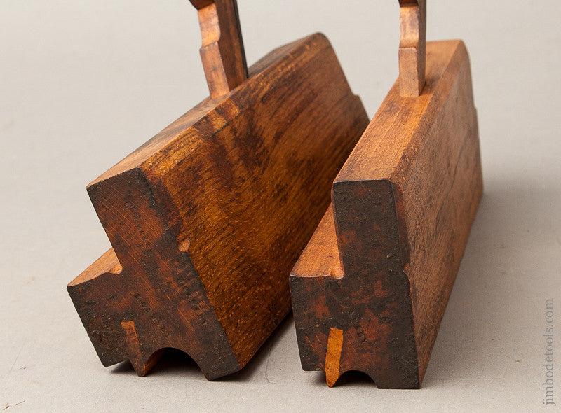 Extra Crisp and Fine Pair of User Side Bead Moulding Planes by VARVILL & SONS LTD YORK circa 1873-1904