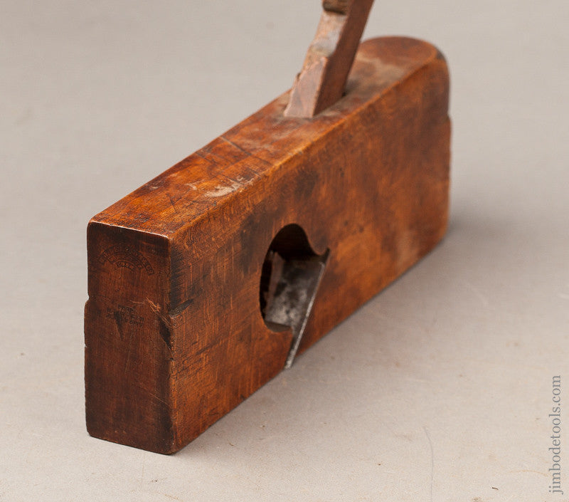 1 1/2 inch Skew Rabbet Plane by G.W. DENISON & CO. WINTHROP CONN circa 1868-84 GOOD+