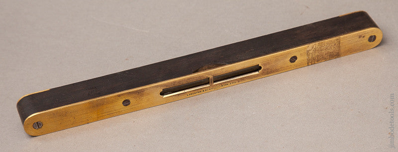  Minty PRESTON Ebony and Brass 10 Inch Level 