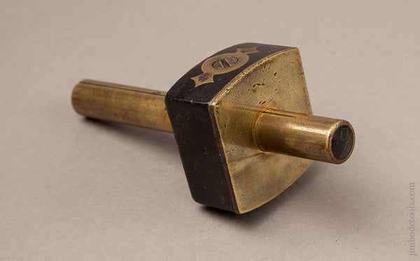  Ebony and Solid 6 1/2 inch Brass Stem Mortise Gauge 