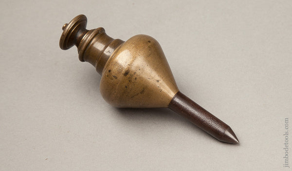  Exquisite Early Brass and Steel Plumb Bob 