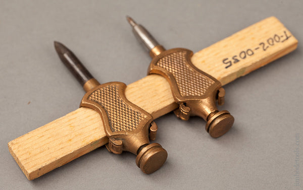  STANLEY No. 1 Brass Trammel Points 
