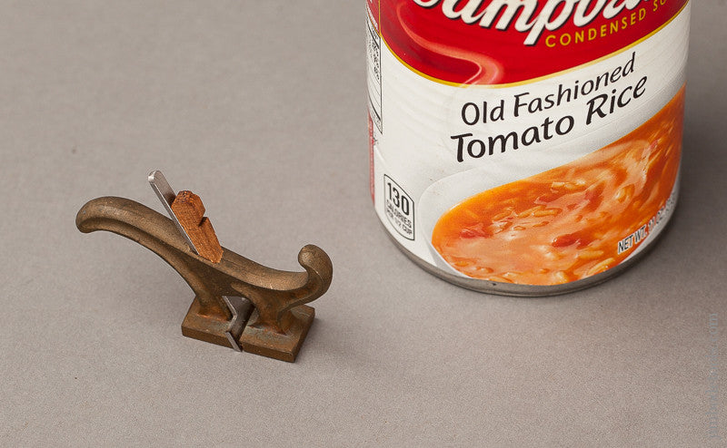 PAUL HAMLER Miniature One x 3/8 inch Brass and Rosewood Tee Rabbet Plane