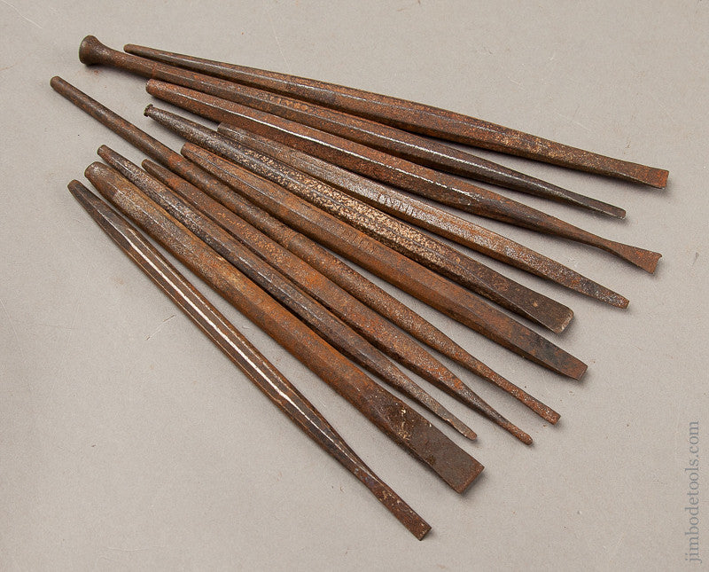  Eleven Stone Carver's Chisels 