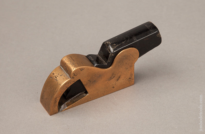  Miniature 15/16 x 3 3/4 inch Gunmetal and Ebony Bullnose Shoulder Plane 