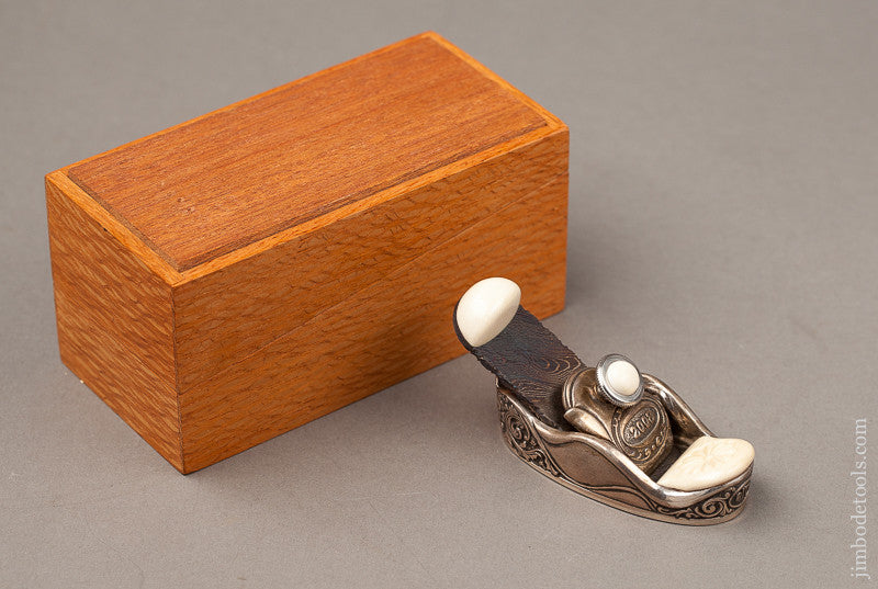2008 PNTC Best in the West Favor 3 inch Slipper Plane in Solid Sterling Silver in Original Wooden Box