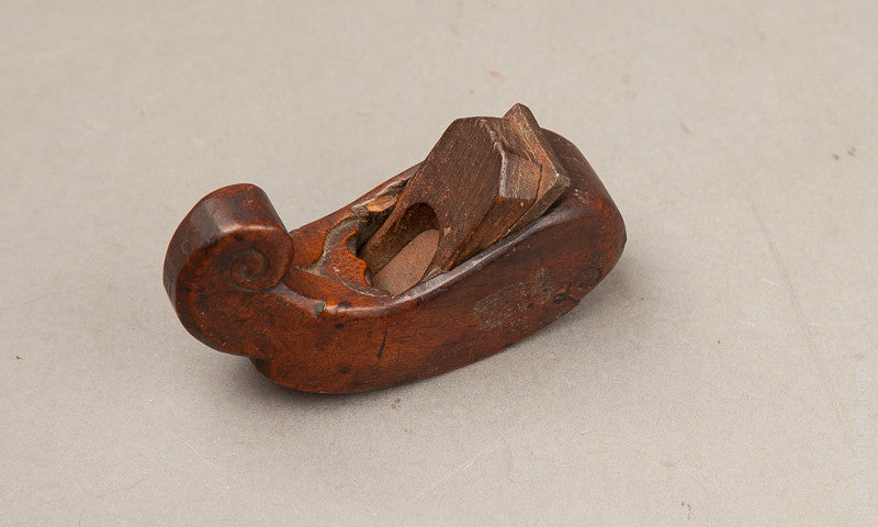 RARE Miniature 3 inch Dutch Figural Compass Smooth Plane 
