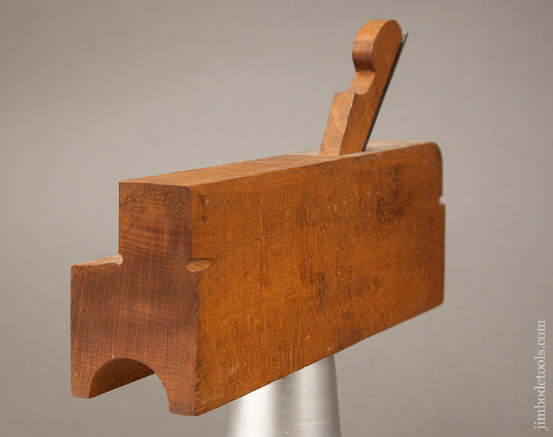  MINT 1 1/2 inch Bull Nose Molding Plane by THOs. L. APPLETON BOSTON circa 1868-79