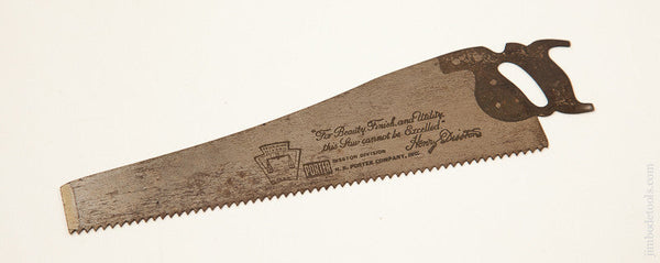  7 3/8 inch DISSTON Saw From the 1951 National Hardware Show 