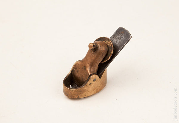 Brass PRESTON Compassed and Radiused Violin Maker's Plane with Toothing Iron