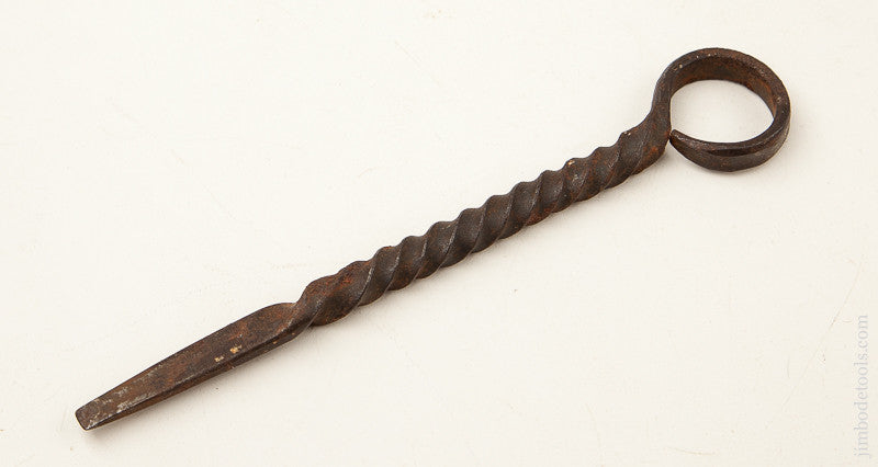 Amazing 8 5/8 inch Handforged Twist Pattern Turn Screw