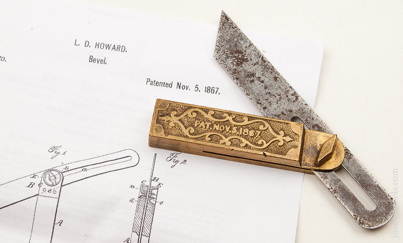  Fancy Brass Miniature HOWARD November 5, 1867 Patent 6 Inch Bevel 