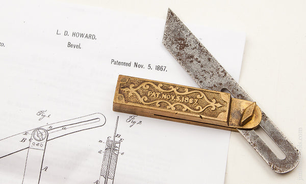  Fancy Brass Miniature HOWARD November 5, 1867 Patent 6 Inch Bevel 