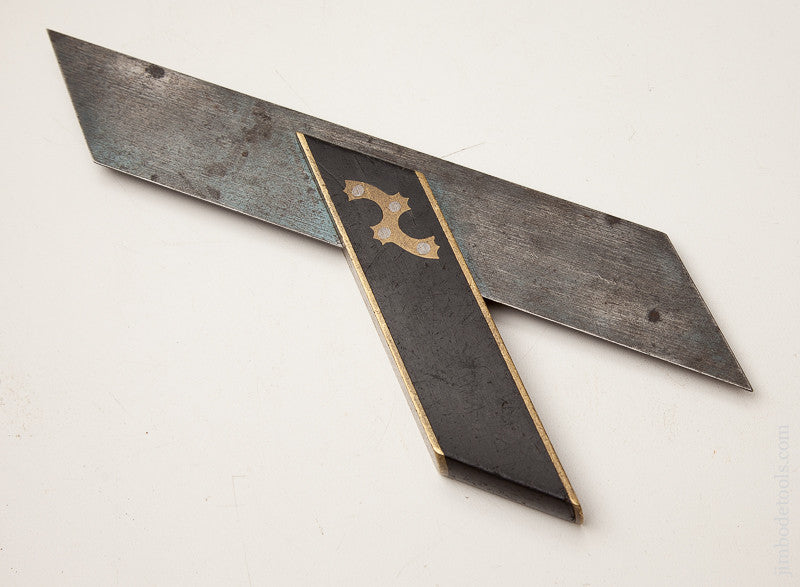 Ten inch Ebony and Brass Mitre Square 