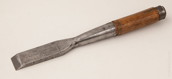 1 1/2 x 13 1/4 inch Laminated Heavy Framing Chisel by J. BEATTY circa 1850-59