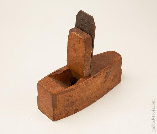  2 5/8 x 7 1/2 inch Wooden Smooth Plane with HILDICK Toothing Iron 