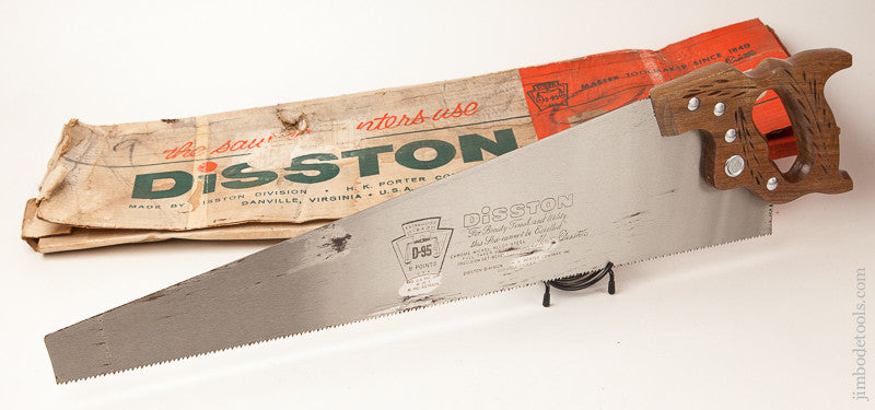 8 point 26 inch Crosscut DISSTON D-95 Hand Saw in its Original Box! 