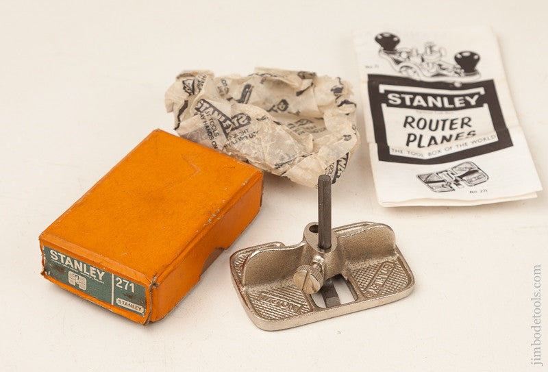 STANLEY No. 271 Router Plane MINT in Original Box with Instructions