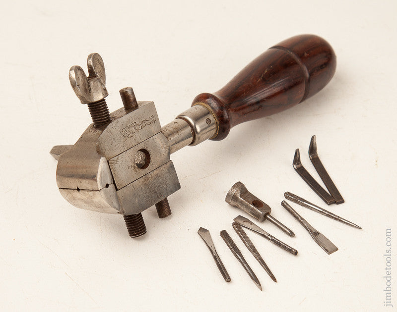  7 1/2 inch MILLERS FALLS Tool Handle with 10 Tools 