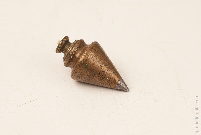 Beautiful 9 1/4 ounce Brass Three Inch Plumb Bob  
