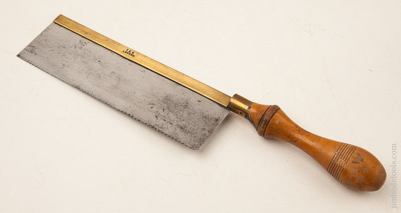  15 point 8 inch Cross Cut Brass Back Saw by T.E.R. LONDON 