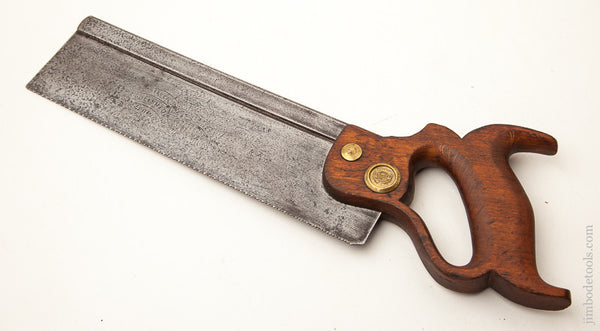 Just Sharpened! 14 point 10 inch Crosscut H.M. FINCH'S ST. LOUIS Back Saw