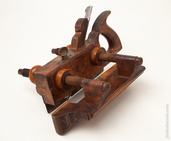 Great Beech User Plow Plane with Boxwood Trim by OHIO PLANE CO  circa 1890-1920