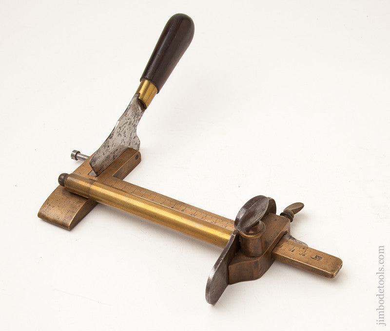 Extra Long BLANCHARD Brass Leather Plow Plane 