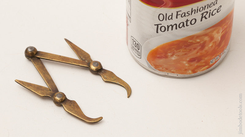 Early 3 inch Articulating Brass Caliper and Dividers
