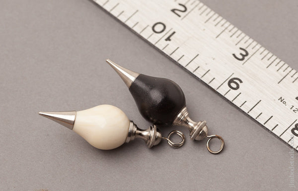 Pair of 1 3/4 inch Plumb Bobs by PAUL HAMLER 