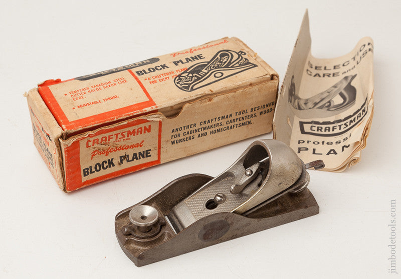 CRAFTSMAN No. 3704 Block Plane in Original Box