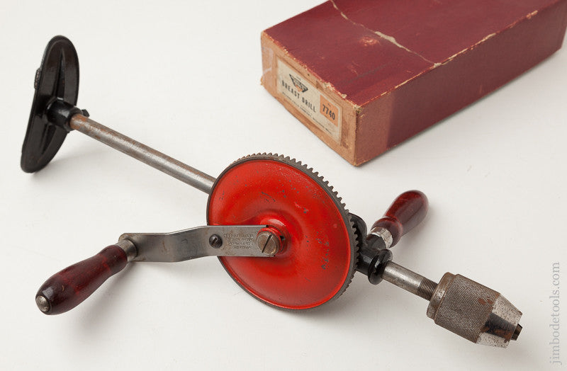 MILLERS FALLS No. 7740 Three Jaw Breast Drill MINT in Original Box