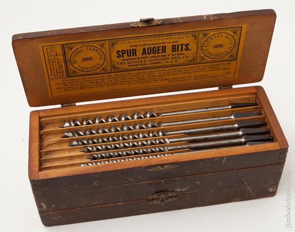Complete Set of 13 RUSSELL JENNINGS Auger Bits in its Original 3 Tiered Box