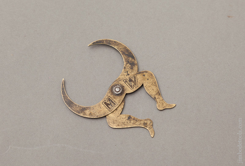 2 3/4 inch Brass Maitre Danser Calipers with Fancy Engraving