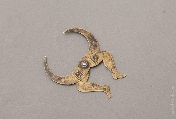 2 3/4 inch Brass Maitre Danser Calipers with Fancy Engraving