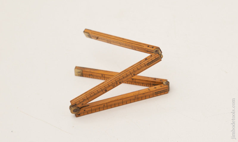 Mint! STANLEY No. 69 Boxwood and Brass One foot Four fold Carpenter's Rule