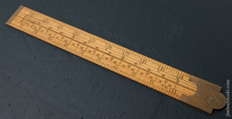 Mint and Rare! STANLEY No. 4 Boxwood 2 Foot 2 Fold Extra-Thin Carpenter's Rule with Drafting Scales 