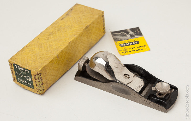 STANLEY No. 65 Low Angle Block Plane MINT in Original Box