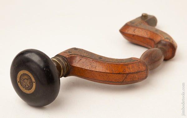 D. FLATHER 8 inch Plated Sheffield Brace with Ebony Head