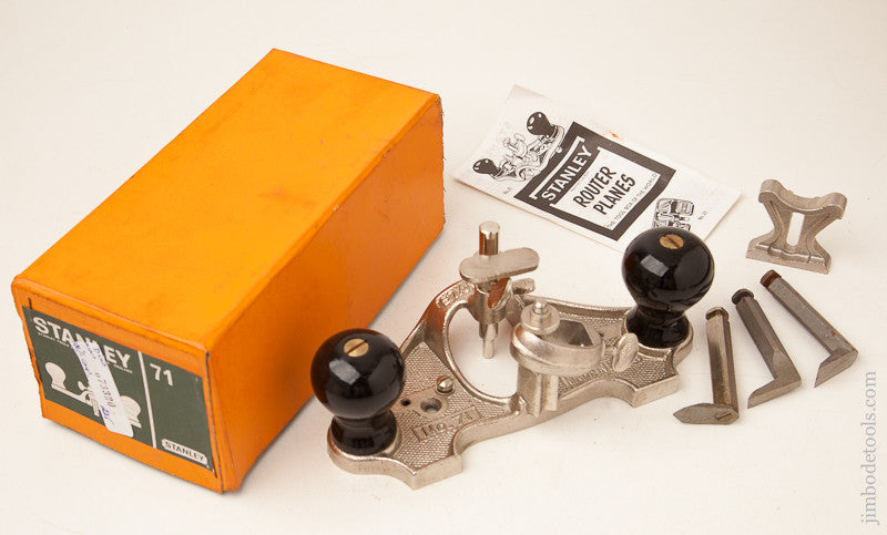 STANLEY No. 71 Router Plane DEAD MINT and 100% COMPLETE in Original Box