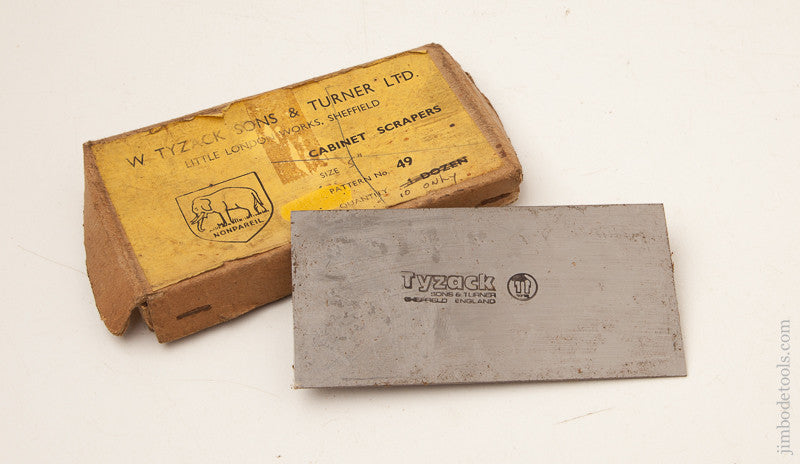 2 1/2 x 5 inch TYZACK Card Scraper in Original Box