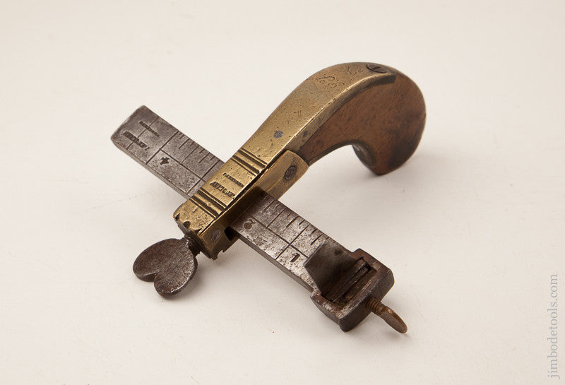 Rare! J. ENGLISH NEWARK NJ Fancy Leather Draw Gauge