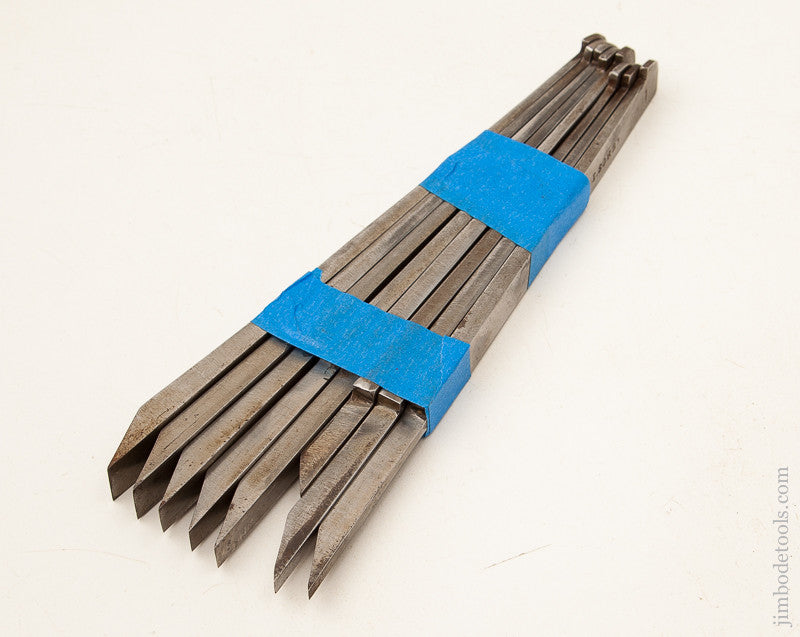 User Set of 8 Graduated SORBY 1-7 Plow Plane Irons