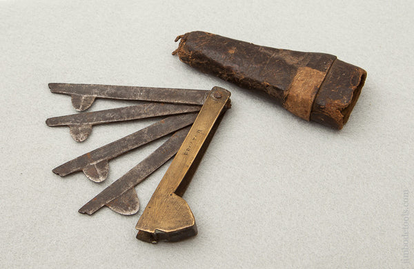 Four Blade Fleam in Leather Case