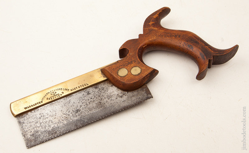 RARE 15 point 6 inch Rip Wm MARPLES & SONS LIMd SHEFFIELD Brass Back Saw