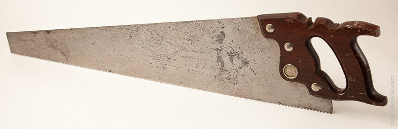 5 1/2 point 26 inch Rip ATKINS No. 401 THE FOUR HUNDRED Hand Saw with Rosewood Handle 