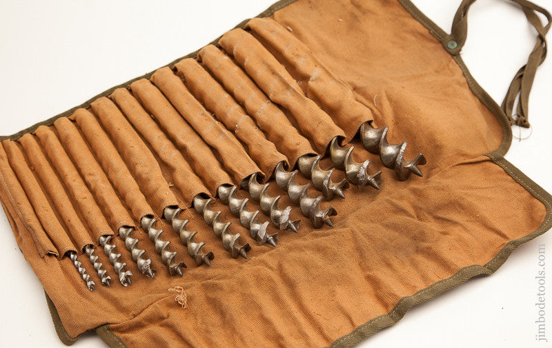 Complete Set of 13 RUSSELL JENNINGS Auger Bits in Roll