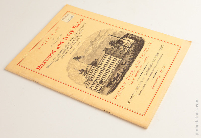 Book: Reprint of January 1872 STANLEY CATALOG 